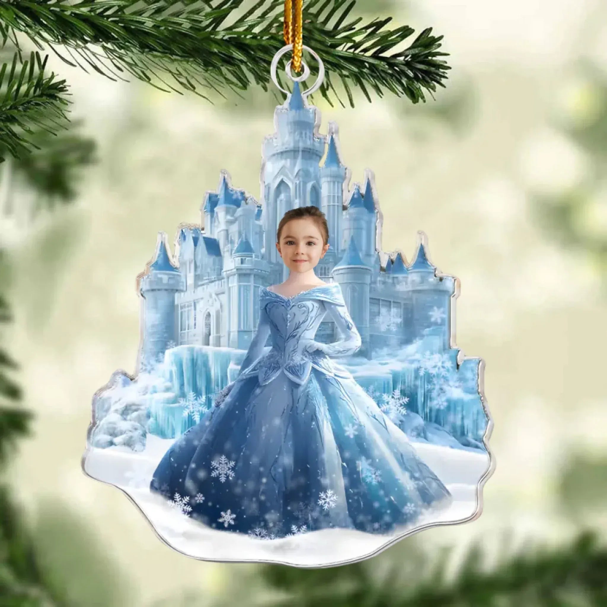 Ice Princess - Custom Face Ornament Gifts For Daughter, Girl, Kids - Personalized Acrylic Photo Ornament - Christmas Gift For Daughter 1047132 - DiyGiftly