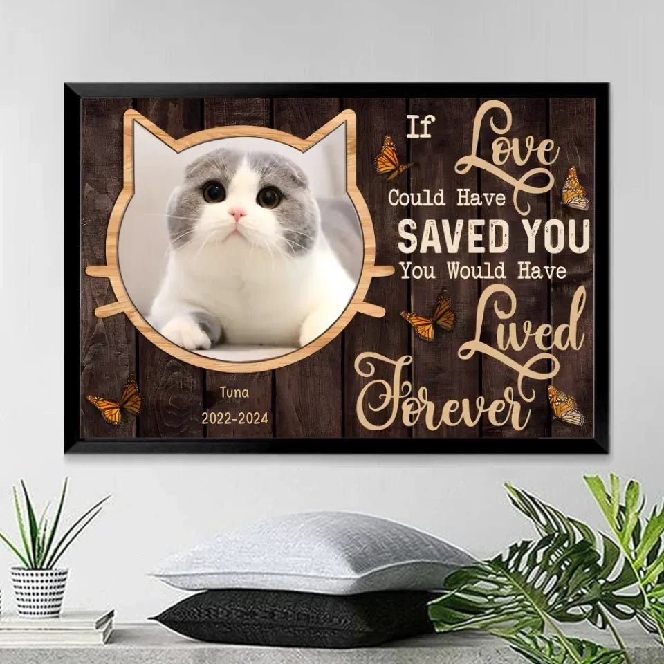 personalized cat poster wall art display loss of cat gift