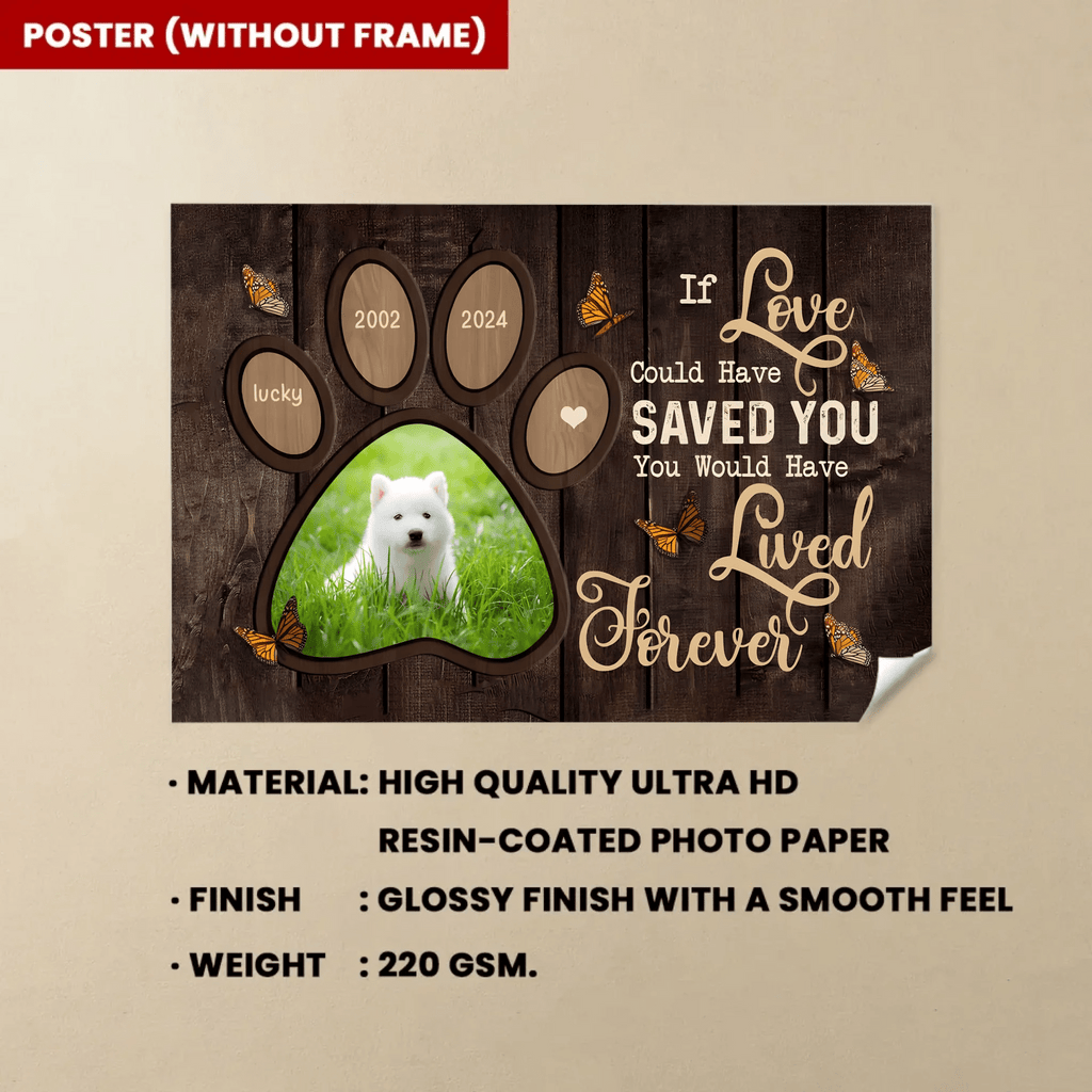 If Love Could Have Saved You You Would Have Lived Forever - Personalized Dog Poster 741764 - 741765 - DiyGiftly