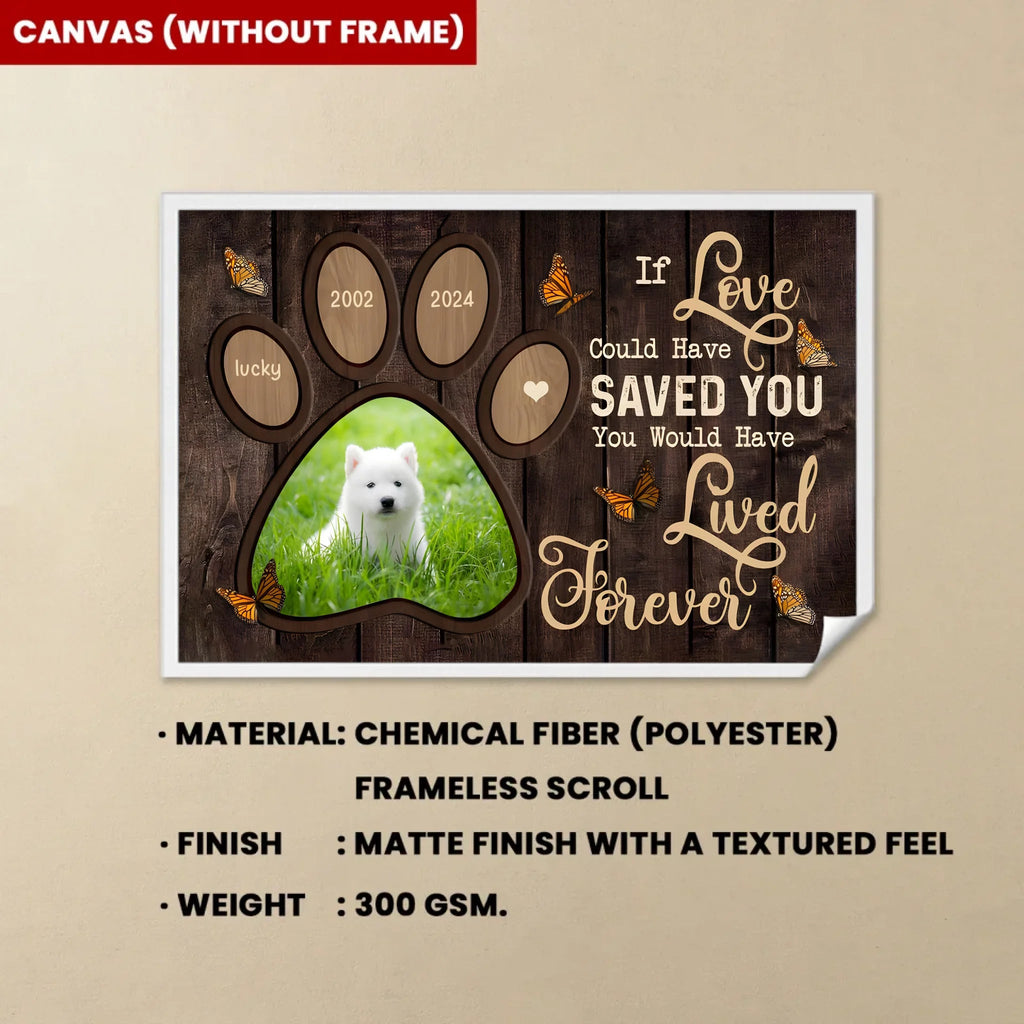 If Love Could Have Saved You You Would Have Lived Forever - Personalized Dog Poster 741764 - 741765 - DiyGiftly