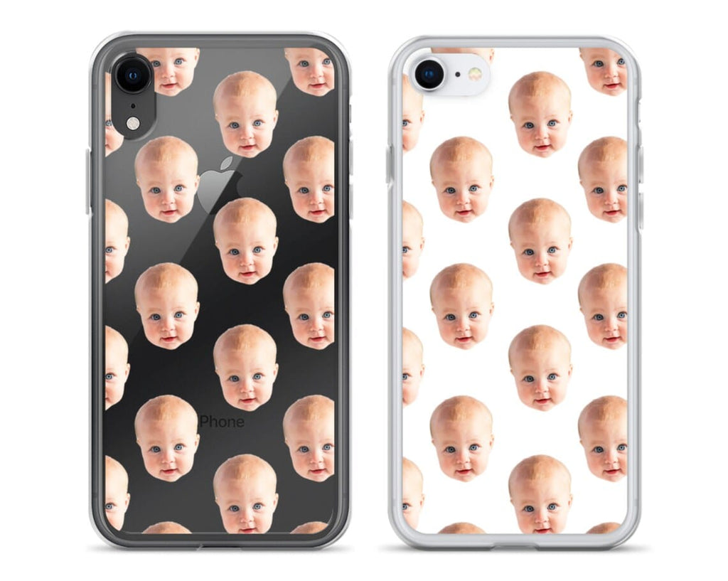 Personalized Face Pattern iPhone Case - Custom Photo Phone 13/12 Case