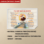 I'Ll Just Wait In Heaven Husband Memorial Canvas 710064 - 710317 - DiyGiftly