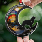 personalized design dog rainbow bridge memorial suncatcher ornament window hanging keepsake main view