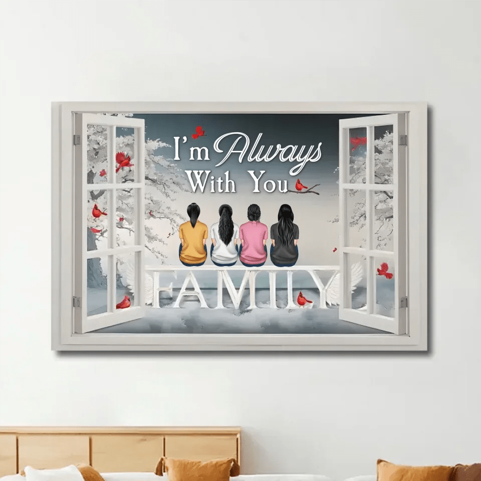 I'm Always With You Memorial - Personalized Wrapped Canvas 712536 - 712624 - DiyGiftly