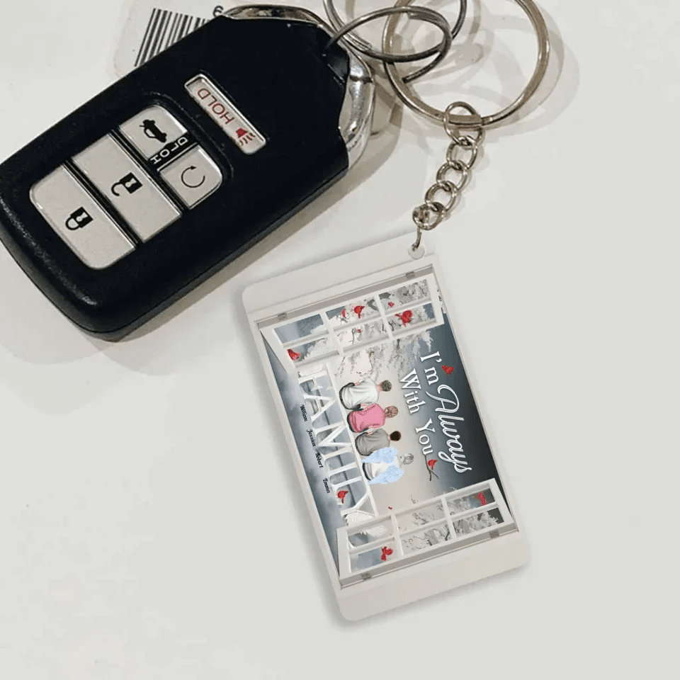 I'm Always With You Memorial - Personalized Wrapped Keychain 736308 - DiyGiftly