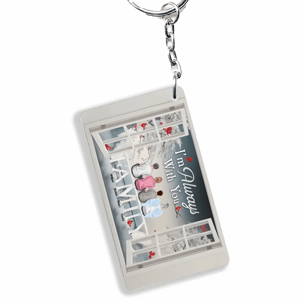 I'm Always With You Memorial - Personalized Wrapped Keychain 736308 - DiyGiftly