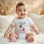 "I'm As Lucky As Can Be, The Best Mom Belongs To Me" – Personalized First Mother's Day Baby Onesie Custom Mom & Baby Portrait Onesie Gift for New Mom 1156475 - DiyGiftly