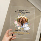 Personalized photo acrylic desk plaque desktop keepsake decor mothers day gift for grandparents