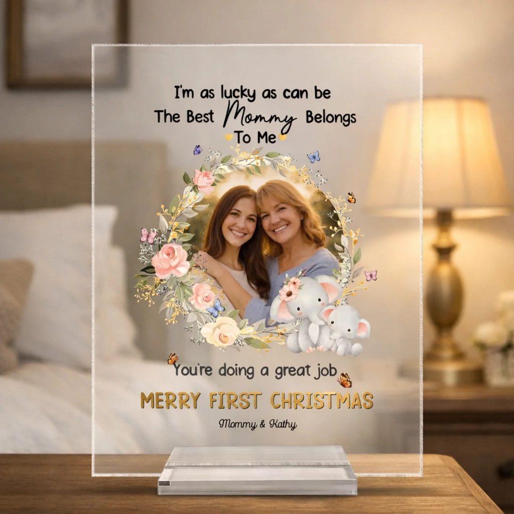 Acrylic desk plaque personalized photo desktop keepsake decor