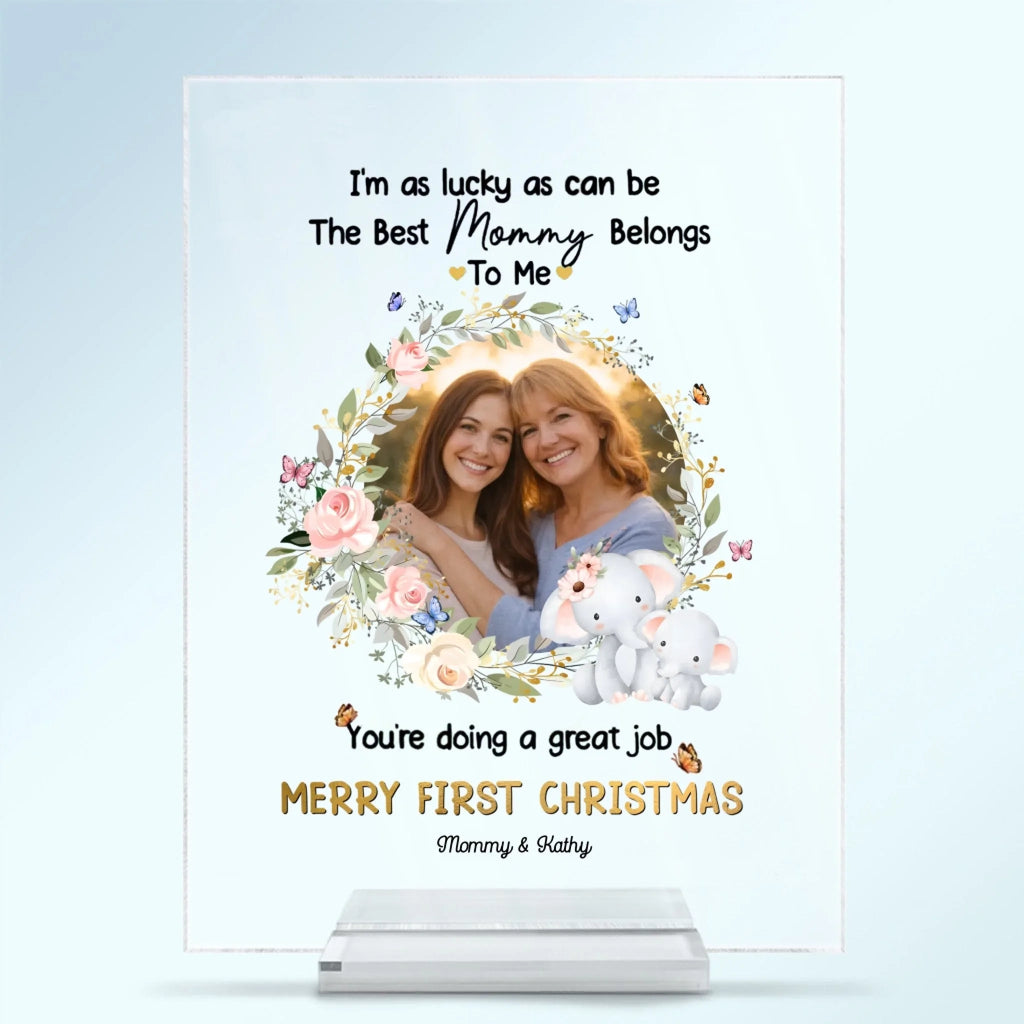 Personalized photo acrylic desk plaque mothers day gift for grandparents