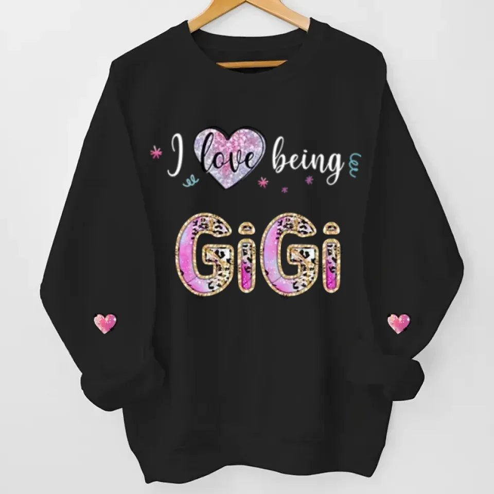 personalized sleeve names family sweatshirt gift Im That Gigi unisex sweatshirt
