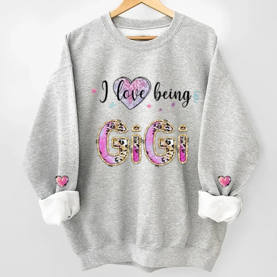 Im That Gigi family sweatshirt gift unisex sweatshirt personalized sleeve names