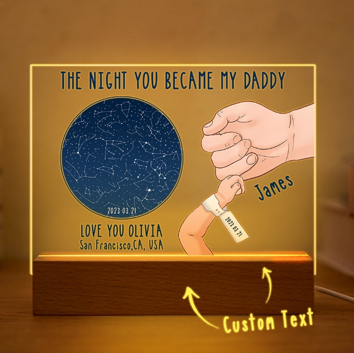 personalized custom gift for dad with clear acrylic finish