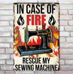 In Case Of Fire Rescue - Sewing Rectangle Metal Sign 748417 - 748418 - DiyGiftly