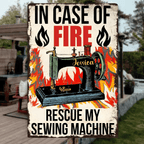 In Case Of Fire Rescue - Sewing Rectangle Metal Sign 748417 - 748418 - DiyGiftly