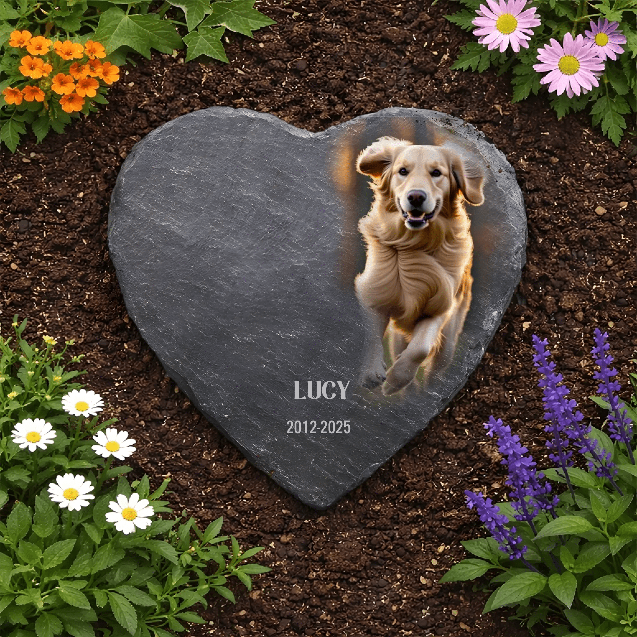 Memorial Stone Never Forgotten Personalized Engraving