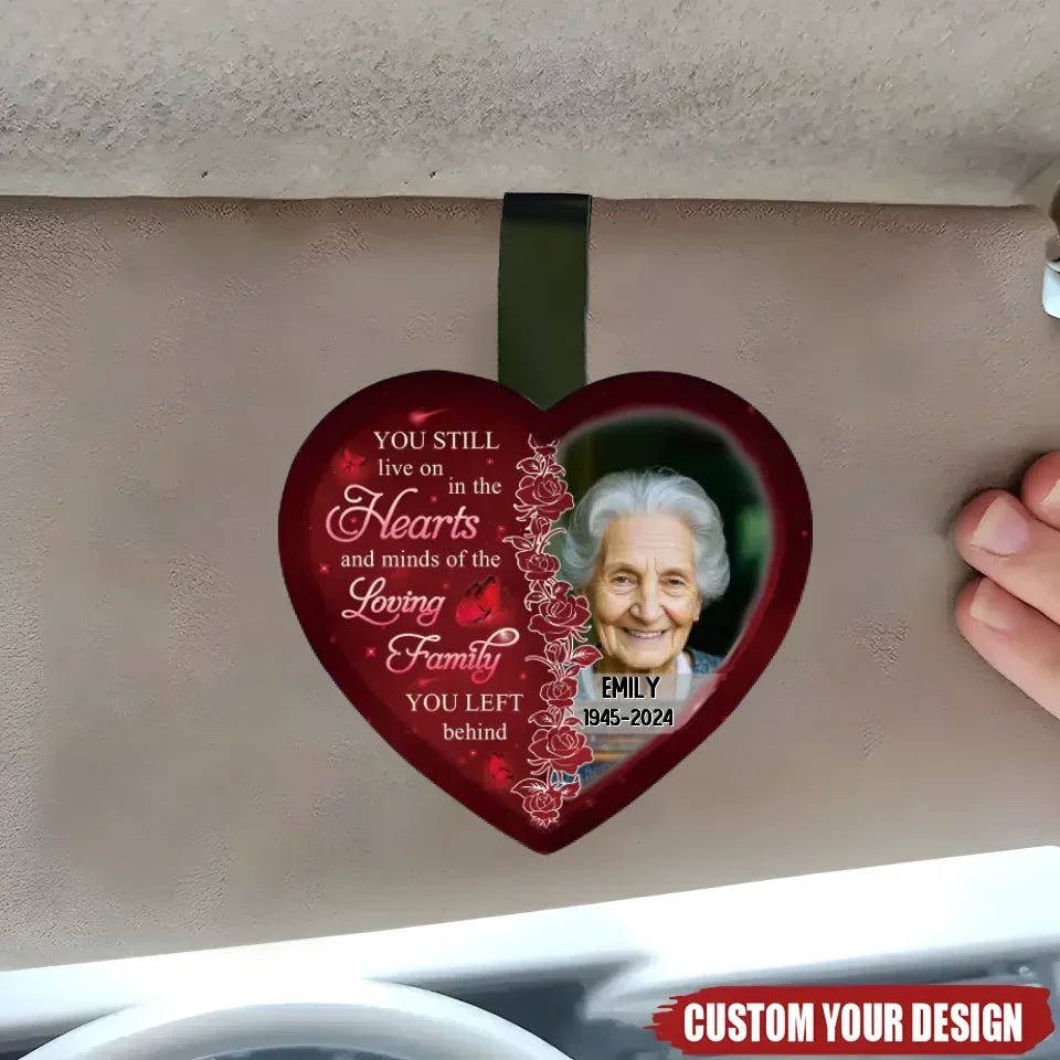 wooden decoration personalized photo with name remembrance gift