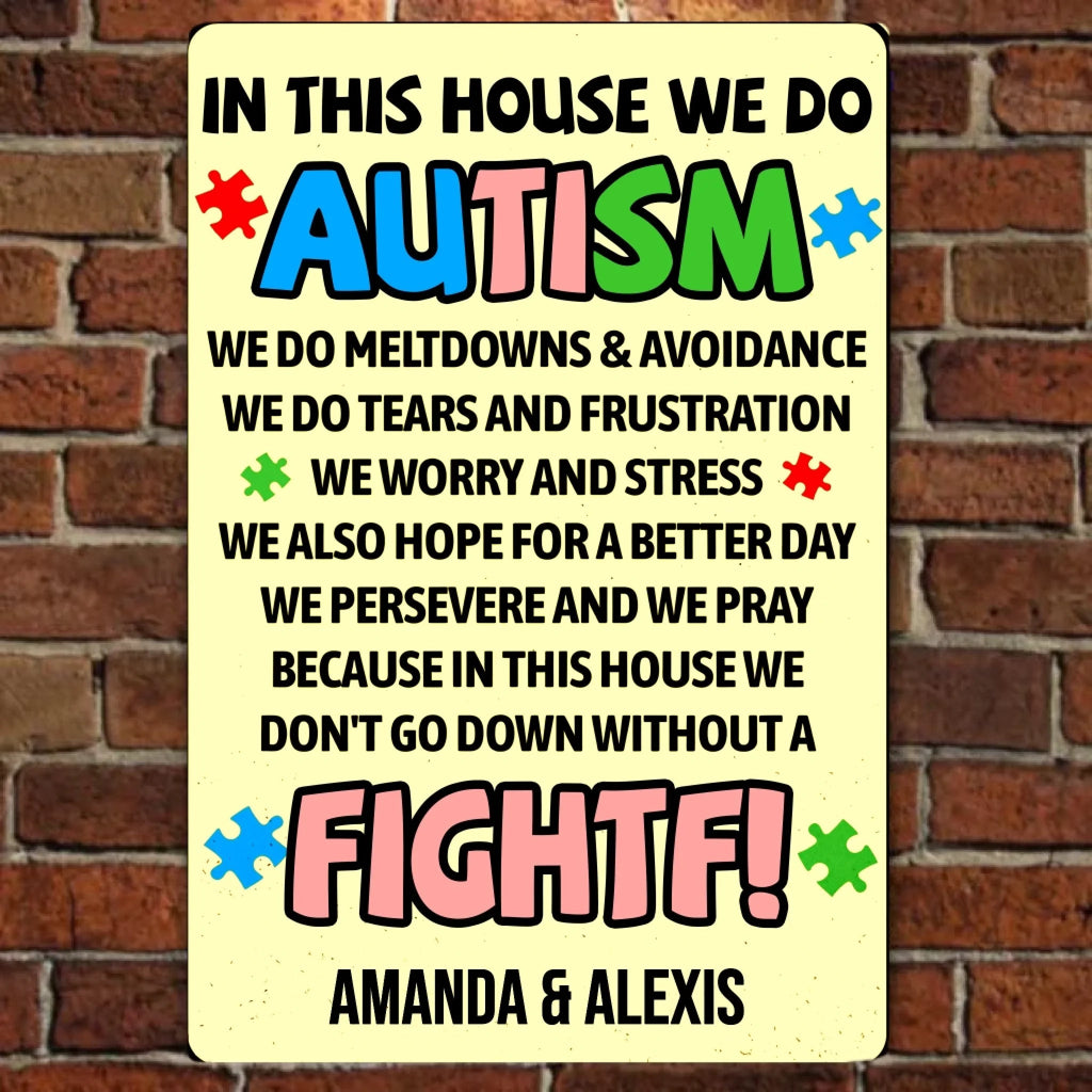 In This House We Do - Personalized Custom Metal Sign 737272 - 737275 - DiyGiftly