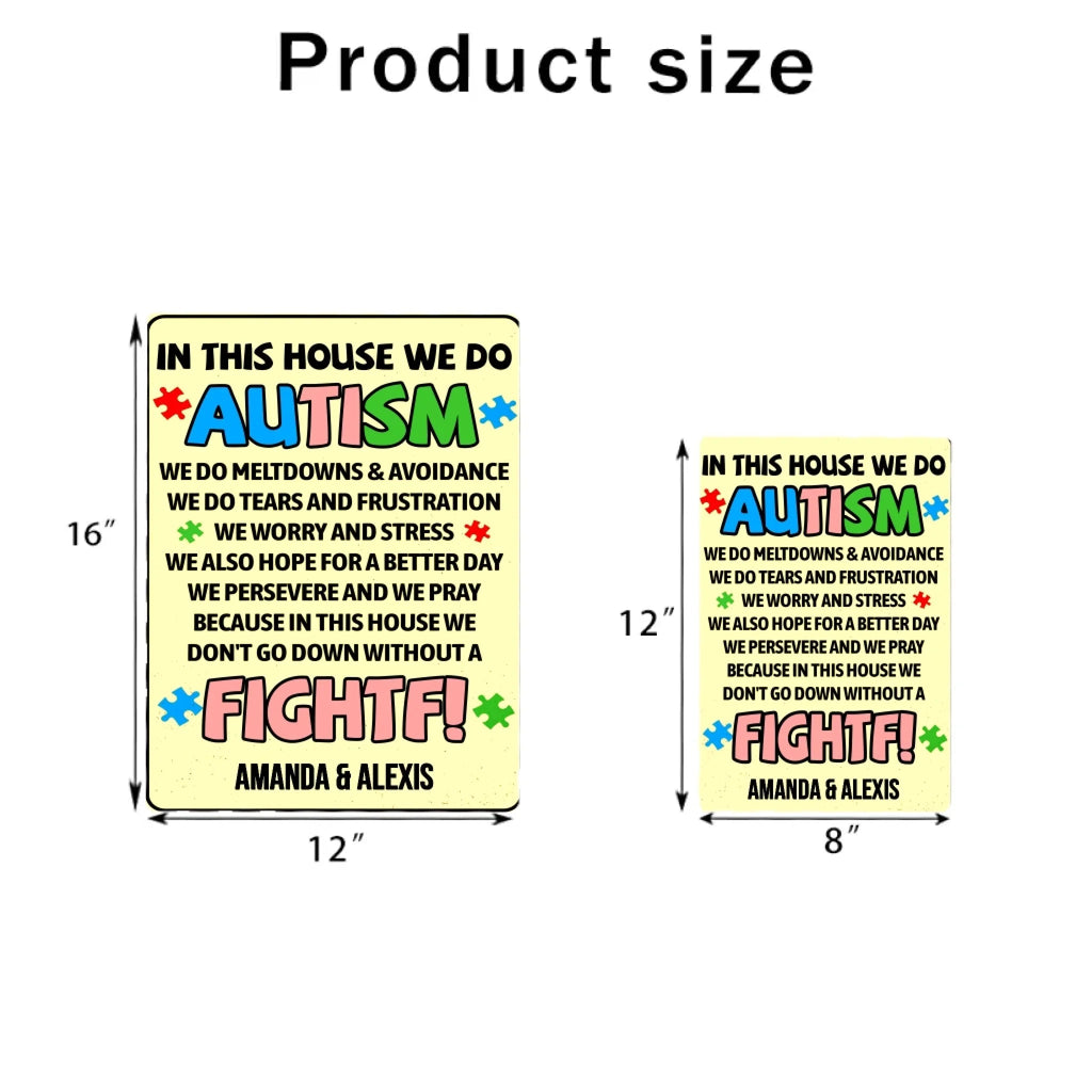 In This House We Do - Personalized Custom Metal Sign 737272 - 737275 - DiyGiftly