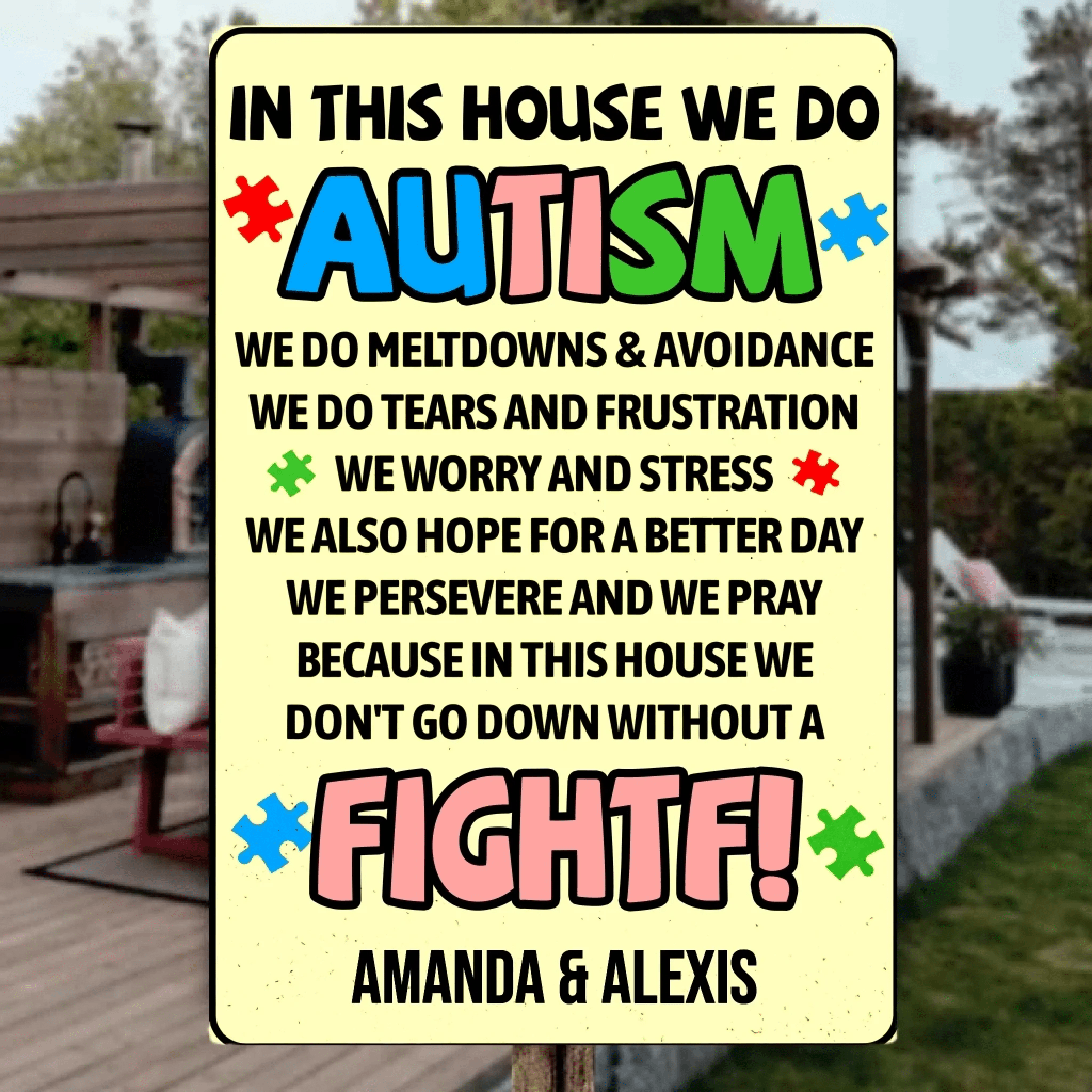 In This House We Do - Personalized Custom Metal Sign 737272 - 737275 - DiyGiftly