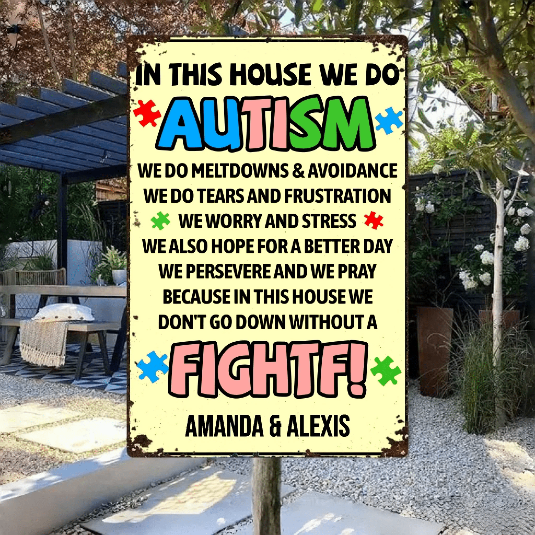 In This House We Do - Personalized Custom Metal Sign 737272 - 737275 - DiyGiftly