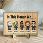 In This House We Horror Halloween 2 Layered Frame Wood Sign, Happy Halloween Gift 742586 - DiyGiftly