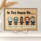 In This House We Horror Halloween 2 Layered Frame Wood Sign, Happy Halloween Gift 742586 - DiyGiftly