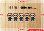 In This House We Horror Halloween 2 Layered Frame Wood Sign, Happy Halloween Gift 742586 - DiyGiftly