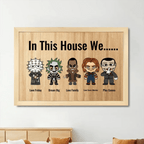 In This House We Horror Halloween 2 Layered Frame Wood Sign, Happy Halloween Gift 742586 - DiyGiftly