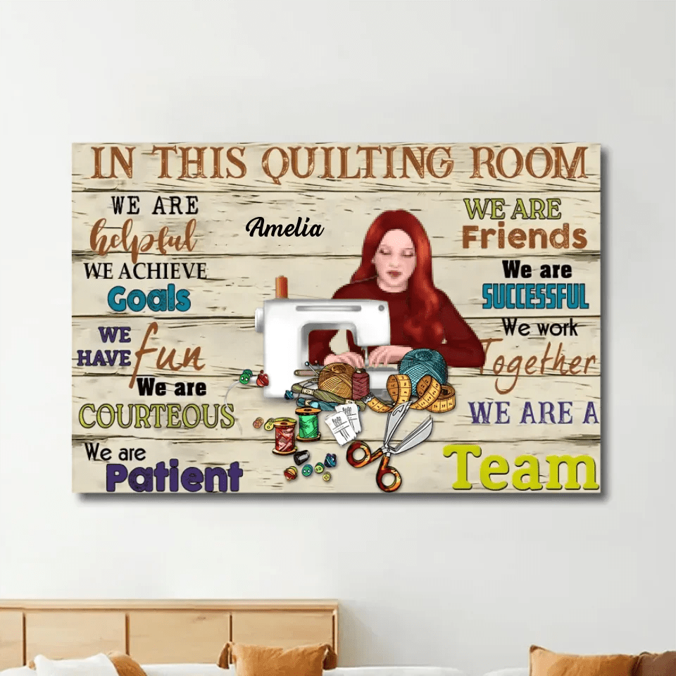 In This Quilting Room - Personalized Quilting Canvas And Poster 748938 - 748963 - DiyGiftly