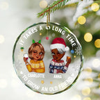 It Takes A Long Time To Grow An Old Friend Christmas - Personalized Circle Glass Ornament 688082 - DiyGiftly