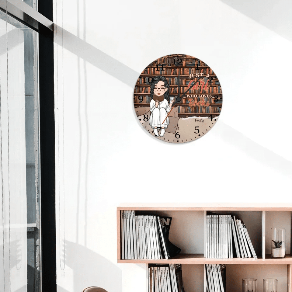 personalized wall clock gift for daughter reading gift product photo