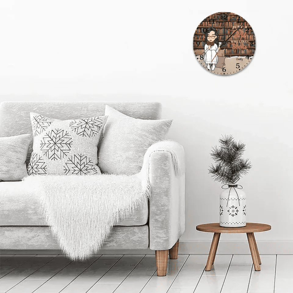 wall clock gift for daughter personalized reading gift close up