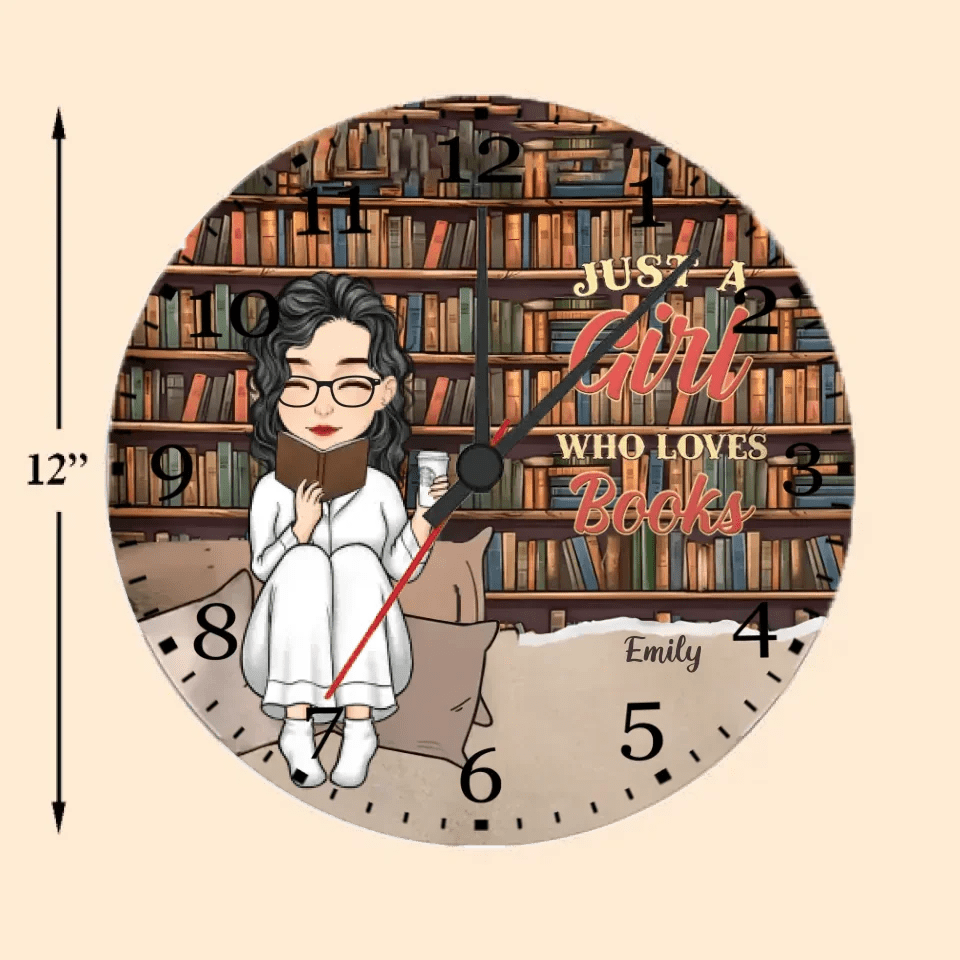 wall clock reading gift personalized gift for daughter custom detail