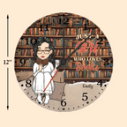 wall clock reading gift personalized gift for daughter custom detail