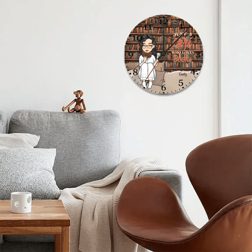 personalized wall clock reading gift gift for daughter detail view