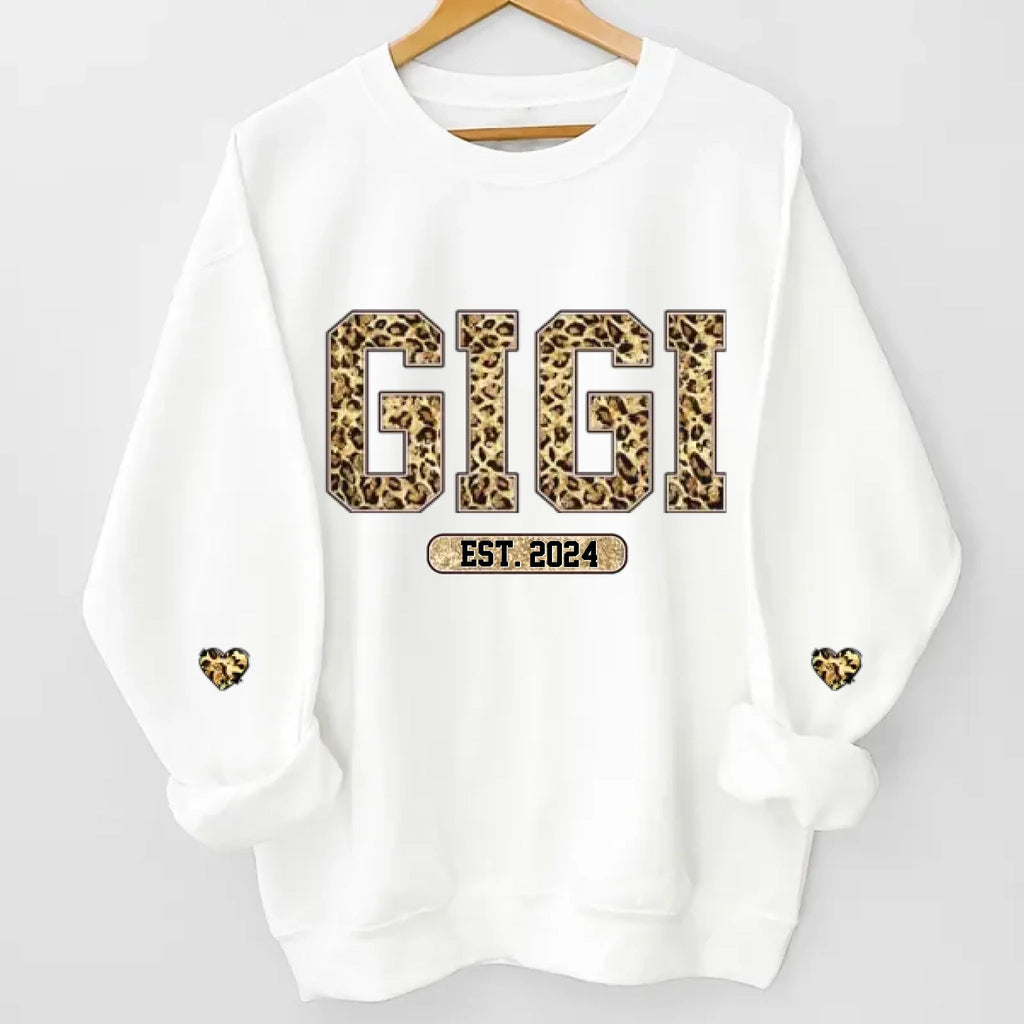 unisex sweatshirt with personalized sleeve names Its a Gigi Thing