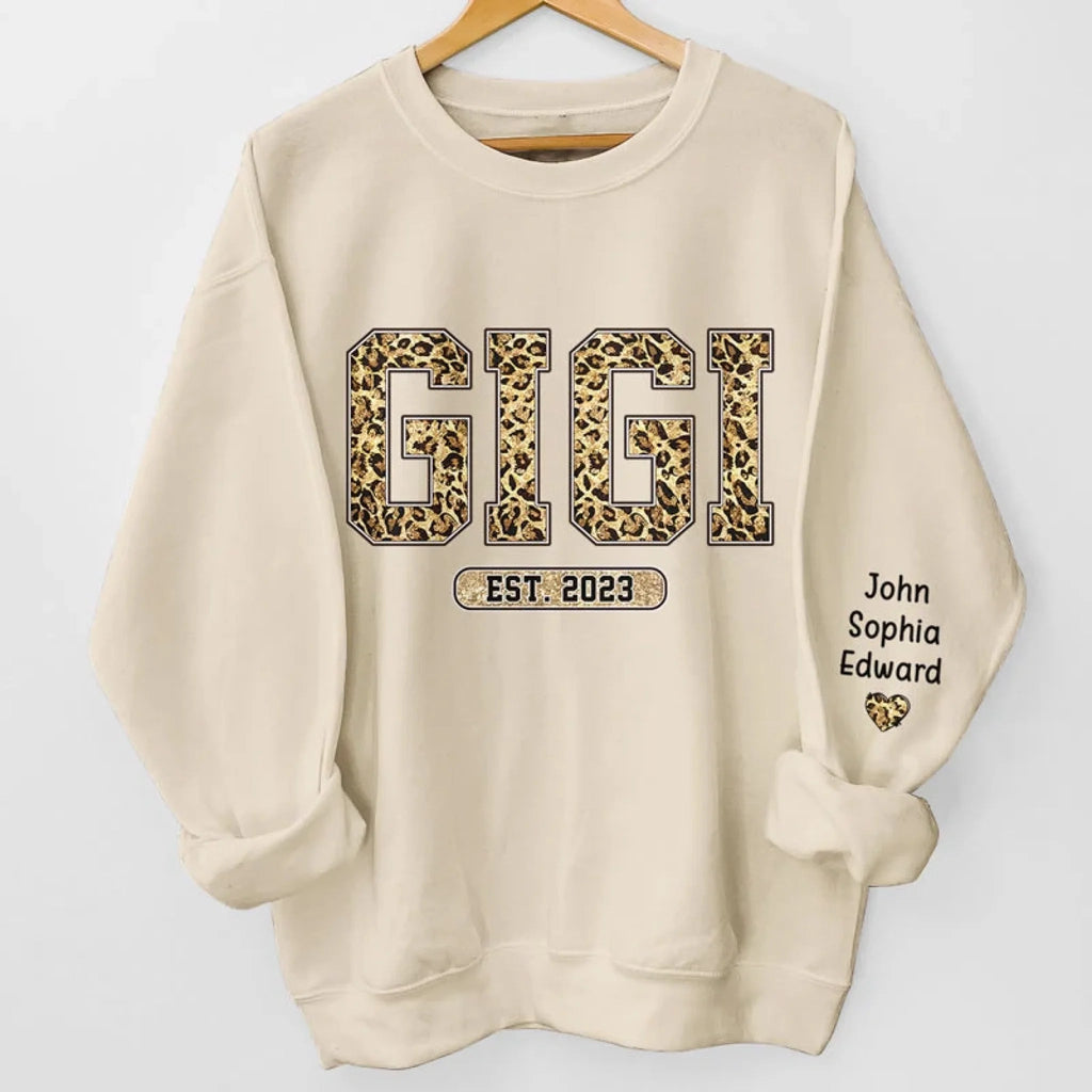personalized sleeve names unisex sweatshirt Its a Gigi Thing