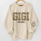 personalized sleeve names unisex sweatshirt Its a Gigi Thing