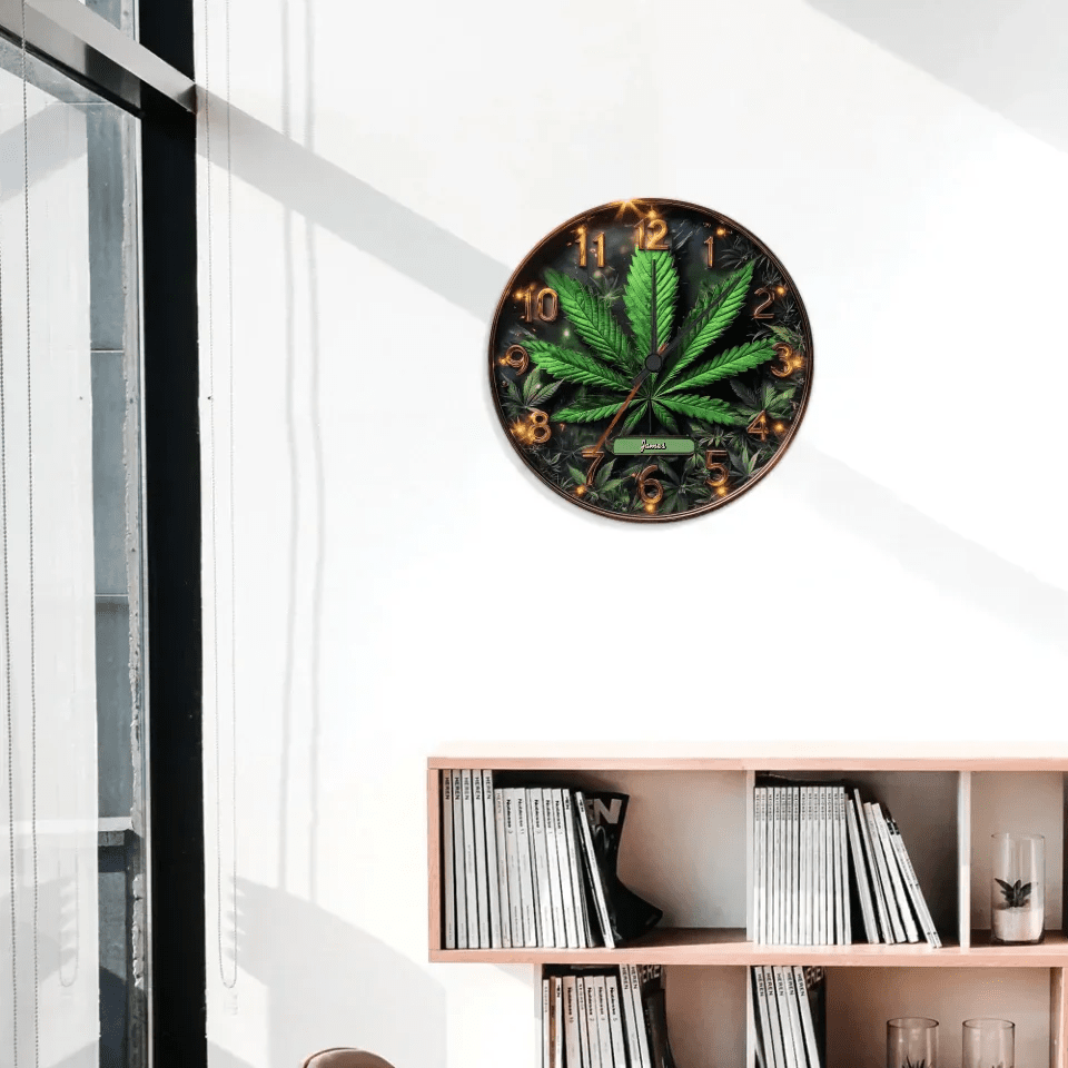 It's Always 12:07 Here - Personalized Weed Wall Clock 736309 - DiyGiftly