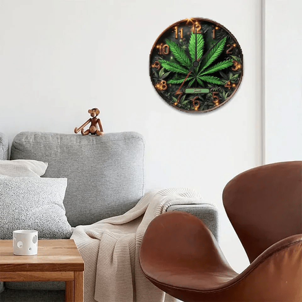 It's Always 12:07 Here - Personalized Weed Wall Clock 736309 - DiyGiftly