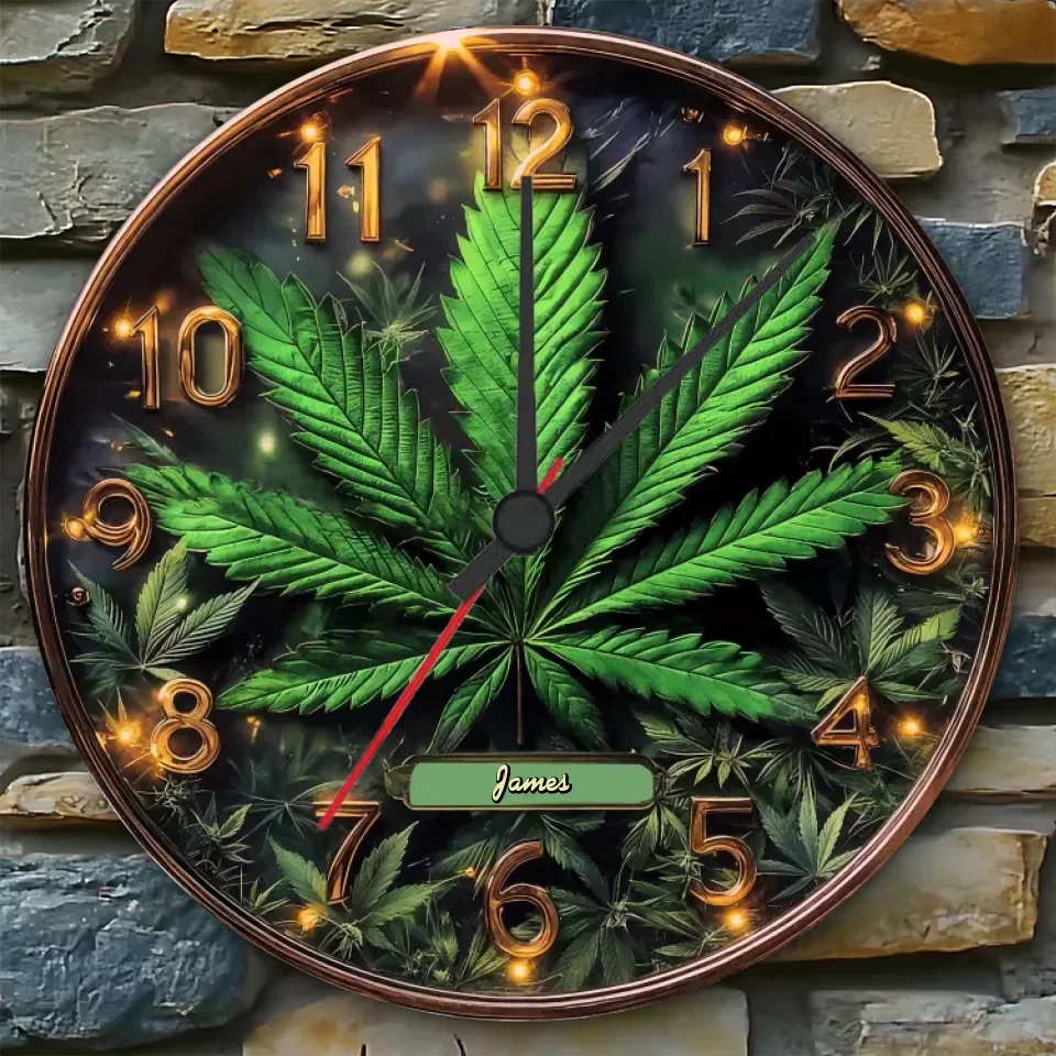 It's Always 12:07 Here - Personalized Weed Wall Clock 736309 - DiyGiftly