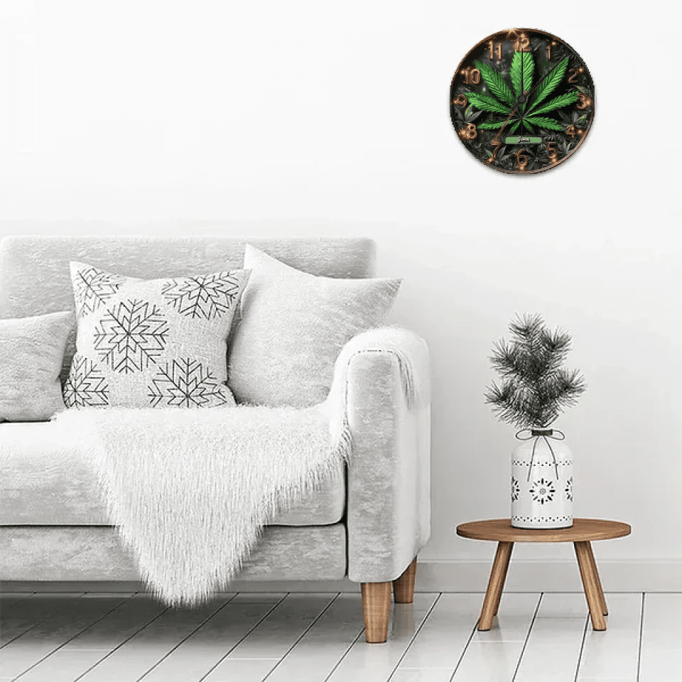 It's Always 12:07 Here - Personalized Weed Wall Clock 736309 - DiyGiftly