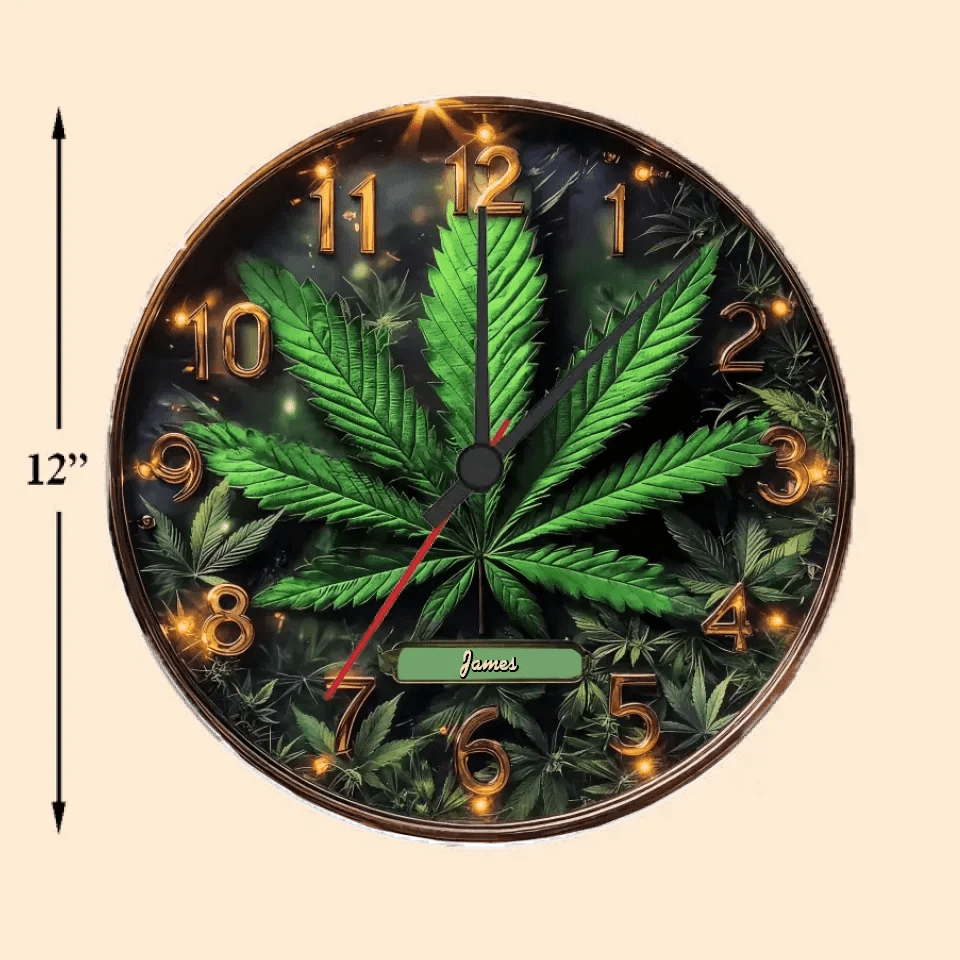 It's Always 12:07 Here - Personalized Weed Wall Clock 736309 - DiyGiftly
