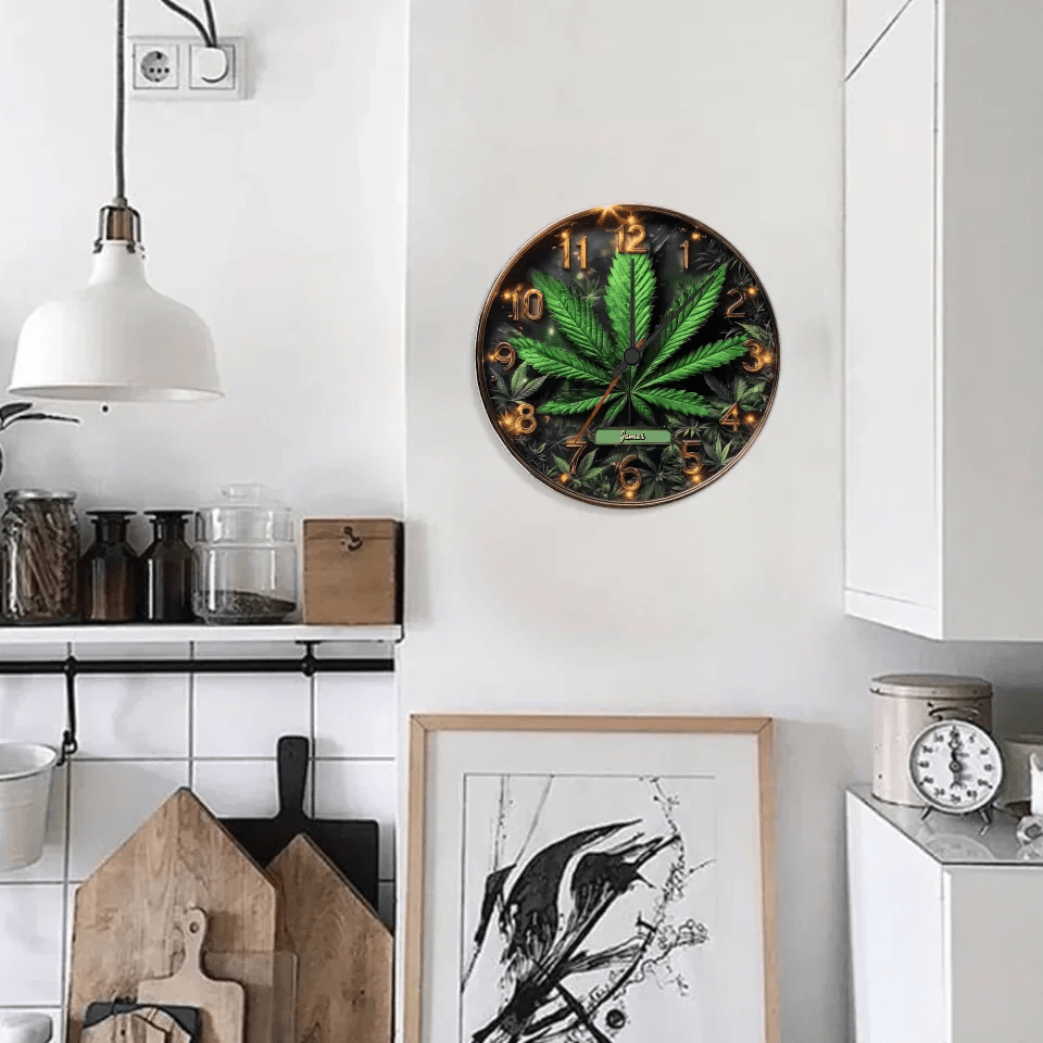 It's Always 12:07 Here - Personalized Weed Wall Clock 736309 - DiyGiftly