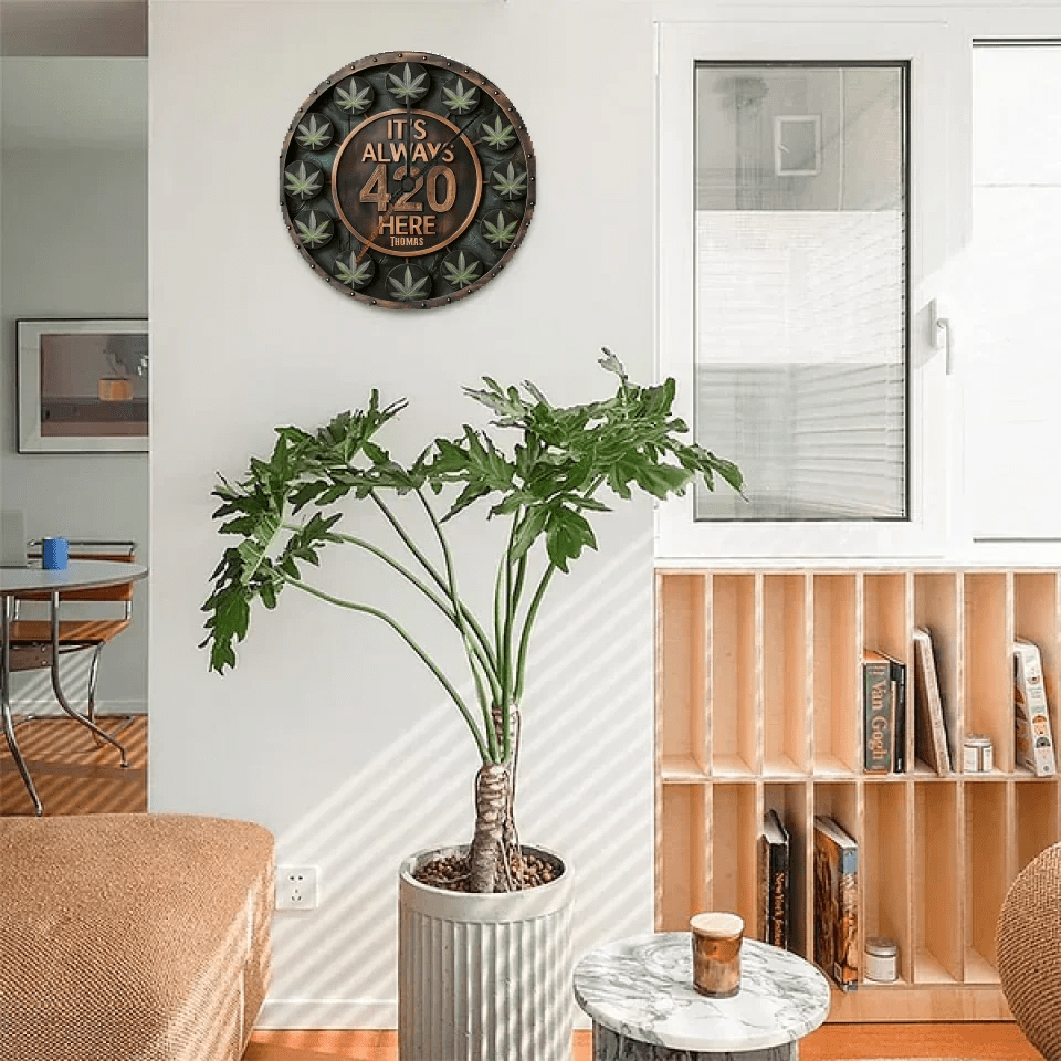 It's Always 420 Here - Personalized Weed Wall Clock 736310 - DiyGiftly