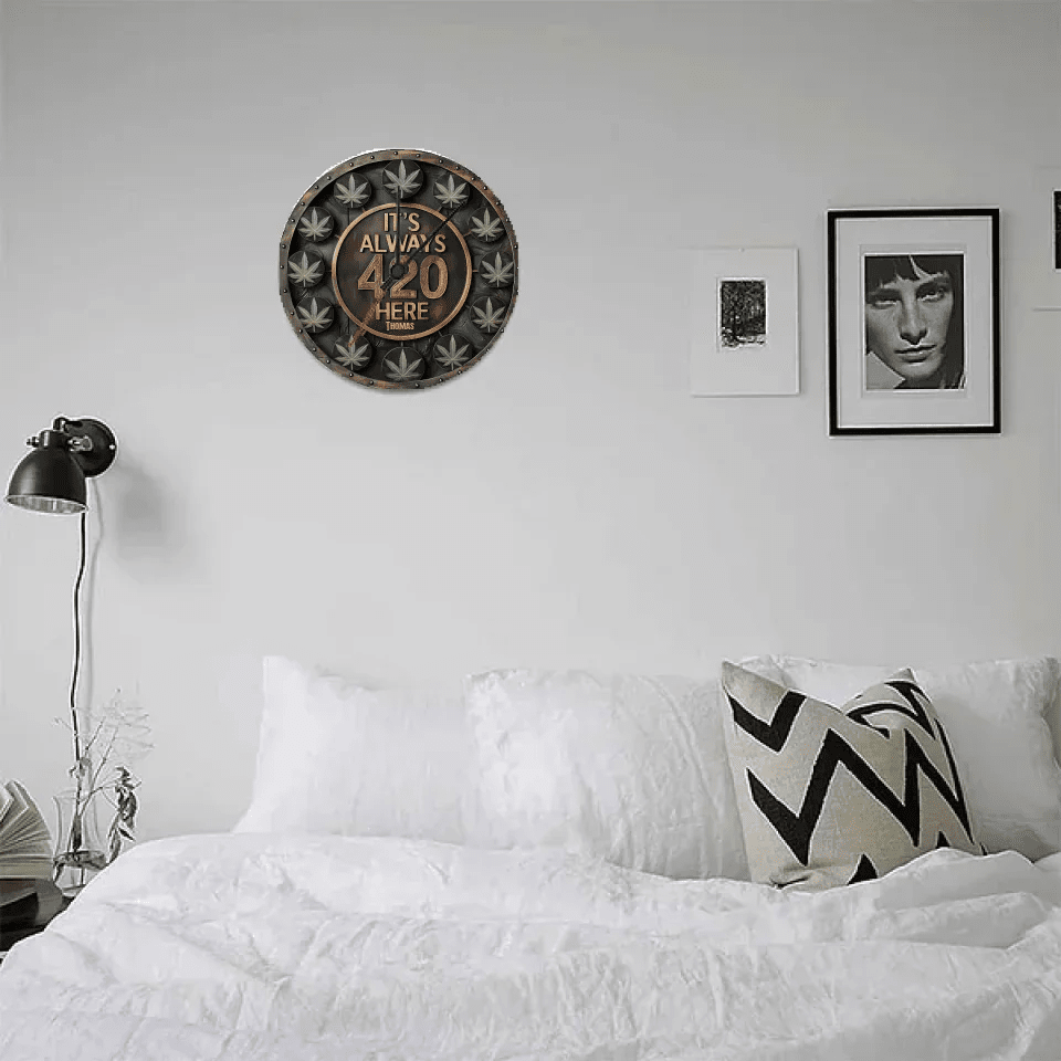It's Always 420 Here - Personalized Weed Wall Clock 736310 - DiyGiftly