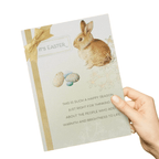 IT'S EASTER Cute Bunny and Egg Illustration Greeting Card - DiyGiftly