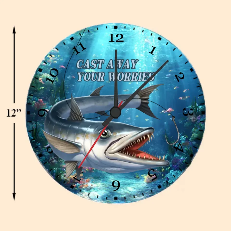 It's Fishing Time Now - Personalized Clock - Birthday Gift For Fisher, Fishing Lovers 742741 - DiyGiftly