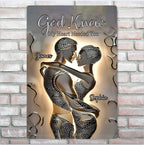 It's You & Me - Personalized African American Rectangle Metal Sign 761996 - 762000 - DiyGiftly